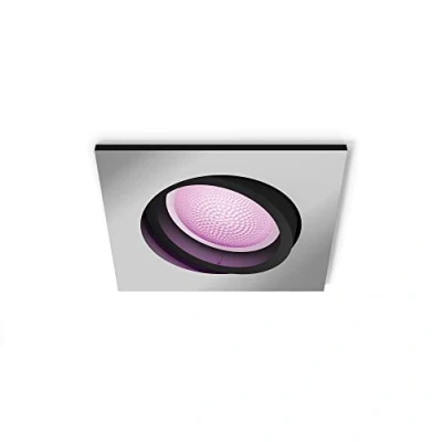 Abbildung von Philips Hue White &amp; Color Ambiance Einbauspot aluminium Centura 230lm, eckig, dimmbar, 16 Mio. Farben, steuerbar via App, kompatibel mit Amazon Alexa (Echo, Echo Dot)