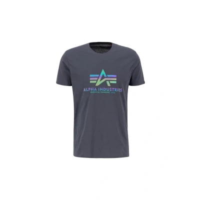 Abbildung von Alpha Industries Rainbow REF Tshirt print, Herren, Größe: XL, Greyblack
