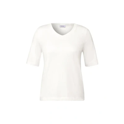 Abbildung von Cecil Vneck Tshirt basic, Damen, Größe: Medium, Weiß