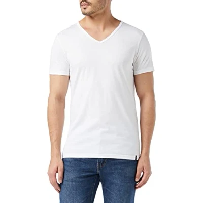 Abbildung von Trigema Herren T Shirt Slim Fit, Einfarbig, Gr. Large, Weiß (Weiss 001)