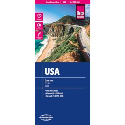 Abbildung von Reise Know How Landkarte USA (1:4.700.000): reiß und wasserfest (world mapping project)
