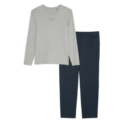 Abbildung von Marc O&#039;Polo Nachtwäsche Set Grey melange dark navy, Herren, Größe: Small, navy