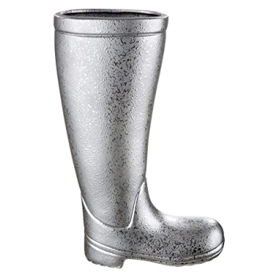 Abbildung von Casablanca Schirmständer Stiefel Gummistiefel Regenschirm Ständer Farbe: Silber Höhe 45 cm