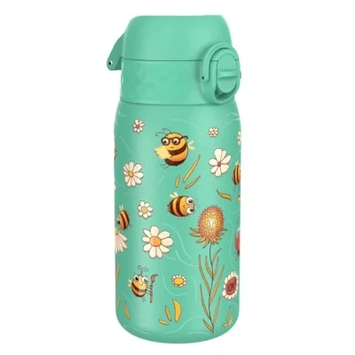 Abbildung von Ion8 Isolierte Edelstahl Trinkflasche, 320 ml, Auslaufsicher, Einhandöffnung, Sichere Verriegelung, Spülmaschinenfest, Klappdeckel, Tragegriff, Leicht zu Reinigen, Langlebig, Bienen