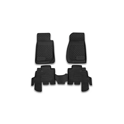 Abbildung von Element Gummimatten Passgenaue Fußmatten Jeep Wrangler 4 Tür 2007 2018 TLG, Schwarz