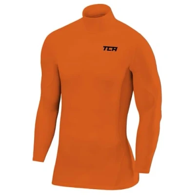 Abbildung von TCA Herren SuperThermal Baselayer Langarmshirt, Kompressionshirt mit Stehkragen Orange, L