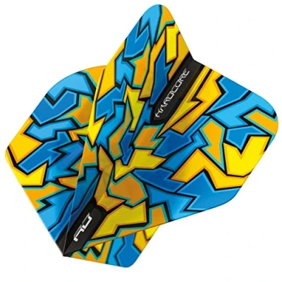 Abbildung von RED DRAGON Hardcore Radical Blue Crackle Dart Flights 4 Sets Per Pack (12 in Total)