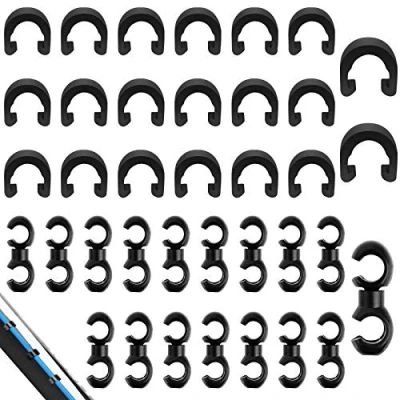 Abbildung von 40Pcs Fahrrad C Clip Bremszug 360 Drehung Schaltzug Schnalle Kabelhalter Kabelbinder Seil Schnallen für S/C Form