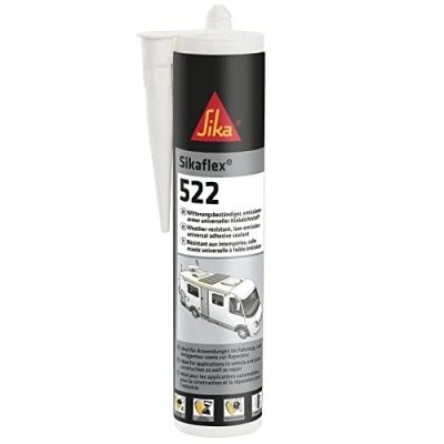Abbildung von Sika Dichtstoff Sikaflex 522 Weiß ideal für Fugen innen und außen UV stabil witterungsbeständig gute Haftung 300 ml