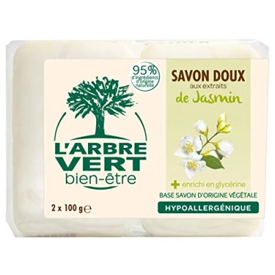 Abbildung von L&#039;arbre vert Savon Solide Jasmin 1 Packung (2 x 100g)