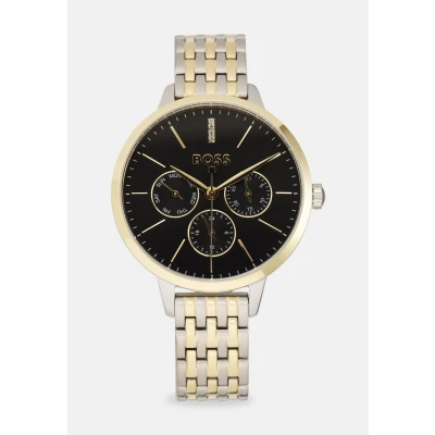Abbildung von BOSS Symphony Uhr silvecoloured/black/goldcoloured, Damen, Größe: One Size, Silve coloured/black/gold coloured