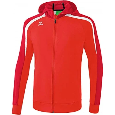 Abbildung von Erima Herren Liga Line 2.0 Trainingsjacke mit Kapuze, Rot/Dunkelrot/Weiß, L EU