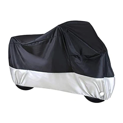 Abbildung von ANFTOP Motorradabdeckung XXXXL, Winterfest Motorrad Abdeckplane Motorradgarage Wasserdicht Heavy Duty 210D Dicker Stoff Outdoor Indoor Schutzhülle Größe 4XL (295X110X140CM)