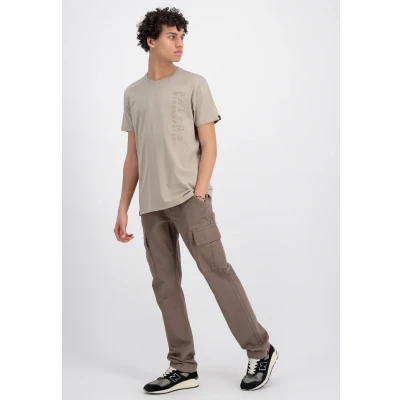 Abbildung von Alpha Industries Tshirt print, Herren, Größe: Small, Vintage sand