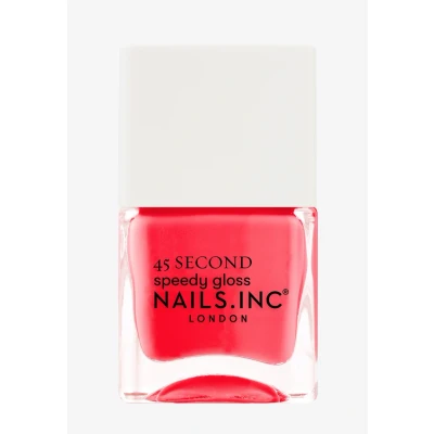 Abbildung von Nails Inc BROWSING ON BOND STREET Quick Drying Nagellack Warmes Korallenrot Schnelltrocknend in 45 Sekunden Nagelstärkend mit Hexanal, Kalzium, Magnesium Cruelty Free Perfekte Maniküre