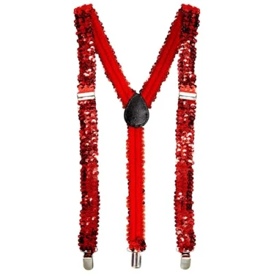 Abbildung von W WIDMANN MILANO Party Fashion Hosenträger, mit Pailletten, größenverstellbar, Kostüm, Accessoire, Karneval