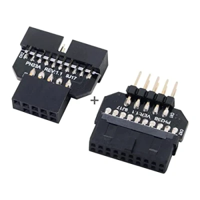 Abbildung von chenyang USB 2.0 9Pin Gehäuse zum Motherboard 3.0 20pin Header Female Reversible Adapter 2Pcs/Set