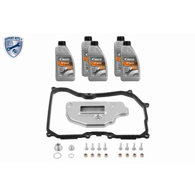 Abbildung von VAICO V10 3217 Teilesatz, Ölwechsel Automatikgetriebe mit Dichtung Dichtring, Ölmenge für Standardölwechsel VOLKSWAGEN: Passat CC, Touran I