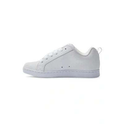 Abbildung von DC Shoes Court Graffik Skateschuh, Damen, Größe: 36, White/m silver Leder