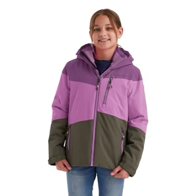 Abbildung von killtec Mädchen Funktionsjacke mit Kapuze und Schneefang/Outdoorjacke ist wasserdicht KOW 170 GRLS JCKT, dunkelorchidee, 128, 40927 000