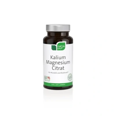 Abbildung von NICApur Kalium Magnesium Citrat I mit den Mineralstoffen und in gut bioverfügbaren organischen Citratverbindungen Reinsubstanz ohne Zusatzstoffe 60 Kapseln