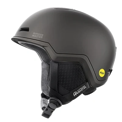 Abbildung von OutdoorMaster MIPS Skihelm, Snowboardhelm für Herren und Damen, Snowboard Helm mit Ventilationssystem, Individuelle Größenanpassung, Farben Matt Schwarz Weiß Grau Blau