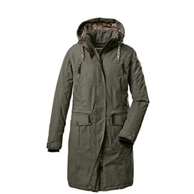 Abbildung von Killtec Damen Gw 47 Wmn Ct Casual Funktionsmantel mit abzippbarer Kapuze, oliv, 40 EU