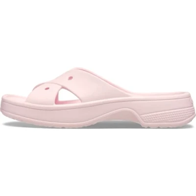 Abbildung von Crocs Womens Cross Strap Badesandale, Damen, Größe: 39/40, Pink milk Schuhe