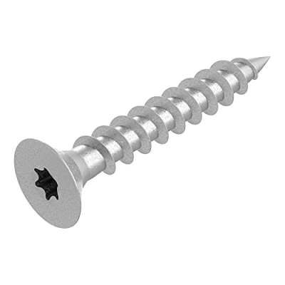 Abbildung von SECCARO Spanplattenschraube 3,5 x 25 mm, Stahl verzinkt, Holzschraube mit Vollgewinde, TX/Innensechsrund, 250 Stück