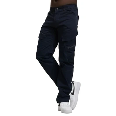 Abbildung von Brandit Adven SLIM FIT Cargohose, Herren, Größe: Large, Navy
