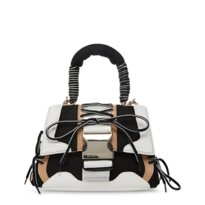 Abbildung von Steve Madden Damen Top Handle Diego Crossbody mit Tragegriff Oben, Schwarz/Braun