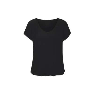Abbildung von Lascana Kurzarm Tshirt basic, Damen, Größe: 48/50, Schwarz