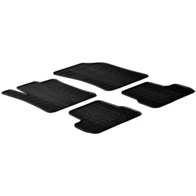 Abbildung von Gledring 0123 Fußmattensatz Gummi vorne und hinten 4 schwarz 750mm 550mm CITROËN: C3 II