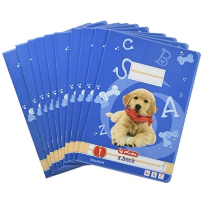 Abbildung von Herlitz 3321601 Hefte A4/16 Lineatur 01( liniert ) farbig hinterlegt FSC Mixed 10er Packung Motive sortiert