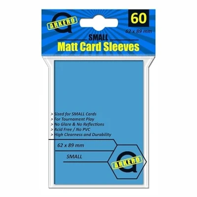 Abbildung von Arkero G 60 Small Matt Card Sleeves Hellblau/Light blue (Matte Kartenhüllen) für schmale Spiele wie Yu Gi Oh! japanische Größe