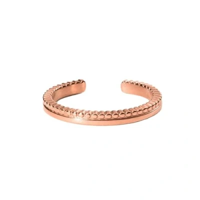 Abbildung von Purelei® Malihini Coin Ring Adjustable Filigraner, größenverstellbarer in Gold, Silber und Roségold Orientalisch inspiriertes Design Größen S/M M/L Edelstahl (M/L, Roségold)