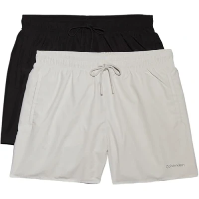 Abbildung von Calvin Klein Swimwear 2 PACK Badeshorts, Herren, Größe: XXL, Black/chalk