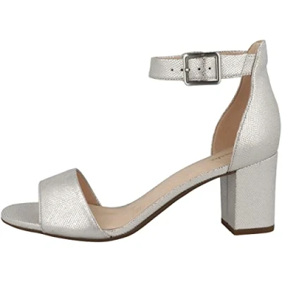 Abbildung von Clarks Damen Deva Mae Pumps, Silver Metallic, 41.5 EU