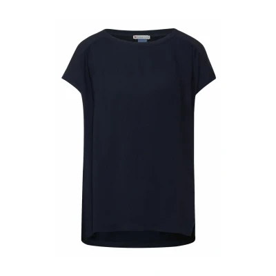Abbildung von Street One Materialmix Tshirt basic, Damen, Größe: 36, Blau