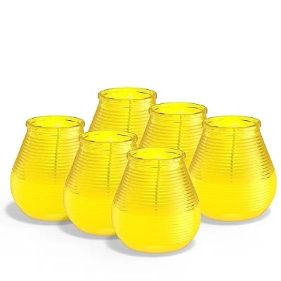 Abbildung von bolsius Outdoorkerzen Citronella 6 Stück Im Glass Gelb