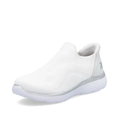 Abbildung von Rieker Damen Low Top Sneaker M5072, Frauen Halbschuhe,Sportschuhe,Freizeitschuhe,Turnschuhe,Laufschuhe,straßenschuhe,Weiss (80),39 EU / 6 UK