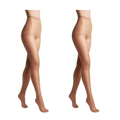 Abbildung von Conte elegant 2er Pack langlebige Damenstrumpfhose Halbmatt SOLO 40 DEN Damen Feinstrumpfhose Strumpfhose mit markiertem Höschenteil Einfarbig Farbe Beige Größe 4