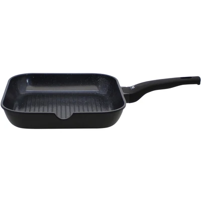 Abbildung von Elo Grillpfanne "Siloncast 28 cm, mit großer Grillfläche" Aluminiumguss 1 Stk. tlg. antihaftbeschichtet, hitzeisolierender Stiel, für alle Herdarten