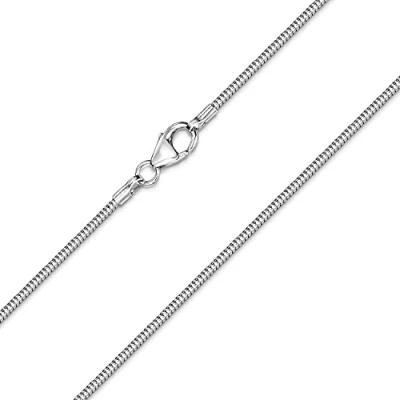 Abbildung von Materia Damen Schlangenkette Silber 925 Halskette 1,2mm rhodiniert K22 40 cm