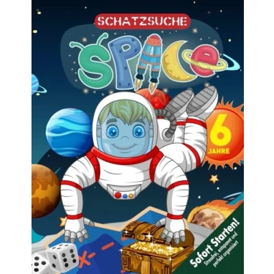 Abbildung von Astronauten Schatzsuche Kindergeburtstag 6 Jahre: Willkommen zur intergalaktischen Weltraum Schnitzeljagd Party das Astronautenarmband führt euch zum Schatz! (Bravo Schatzsuche)
