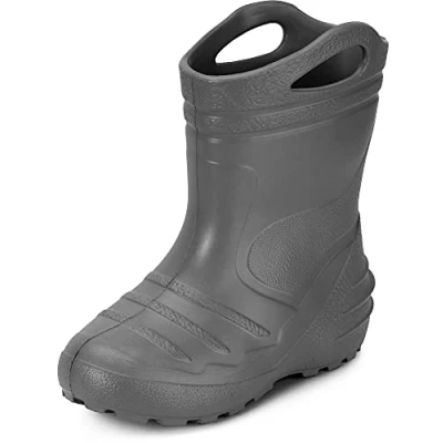 Abbildung von Ladeheid Gummistiefel Kinder federleichte Eva Regenschuhe Bequeme und leichte Regenstiefel perfekt für Frühling Sommer KL051 S (Graphite, 23 EU)
