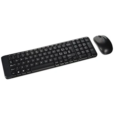 Abbildung von Logitech MK220 Kompaktes, Kabelloses Set mit Tastatur und Maus für Windows, Italienisches QWERTY Layout Schwarz