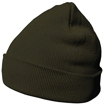 Abbildung von DonDon Mütze Herren Damen Wintermütze Beanie klassisches Design Oliv braun