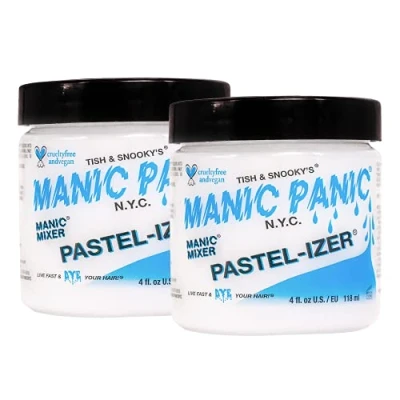Abbildung von Manic Panic Pastel Izer/Mixer Creme Vegan, Cruelty Free, Semi Permanent Hair Pasteliser, Achieve a Lighter Colour, 2 x 118ml