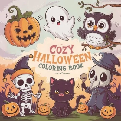 Abbildung von Cozy Halloween Coloring Book: Bold &amp; Easy Spooky and Cute Designs for Kids Adults Perfect Stress Relief Creative Relaxation ... Fun (Cozy Book Series)